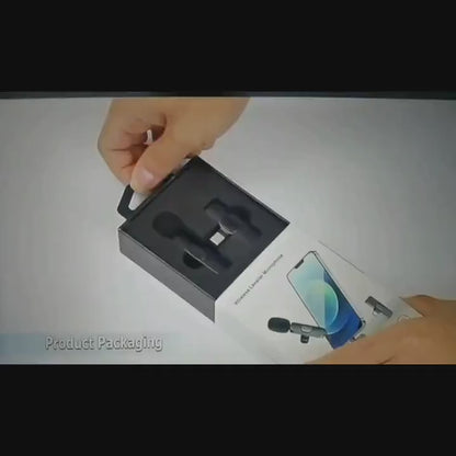 12639 Intelligent Noise Cancelling Live Streaming Clip On Microphone For Type-c  For Iphone With Charging Mini Wireless Lapel Collar Microphone